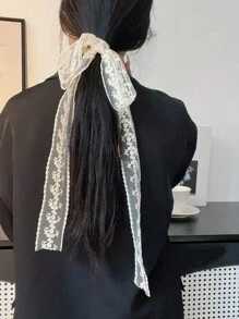 1 件复古哥特式蕾丝蝴蝶结吊坠项链，双层蝴蝶颈链，女士 - 蕾絲 - 查看 5