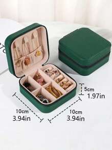 Portable Jewelry Box, Women's Small Jewelry Box, Minimalist Home Jewelry Storage Box, Travel Storage Box, Exquisite Mini Travel Jewelry Storage Box, Zipper Jewelry Box, Can Store Earrings, Rings, Necklaces, Bracelets, Portable Cosmetic Bag, Cute Cosmetic Bag, Back To School Essential, Unforgettable Holiday Gift, Easter Gift, Bridesmaid Gift, Summer Travel Essential, Travel Accessories, Travel Essentials, Double-Layer Portable Mini Display Storage Box, Cruise Travel Essential Make Up Bag - Multicolor - View 22