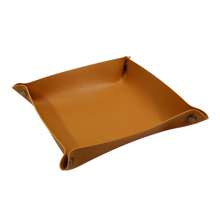 Valet Tray, Leather Tray, Small Catchall Tray, Foldable Jewelry Travel Organizer, Suitable For Travel, Storage, Nightstand, Home Or Office - Multicolor - View 8