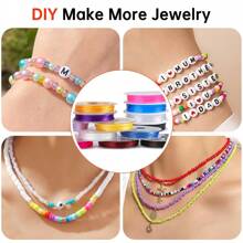 10pcs/Pack Multi-Color Elastic Beading String Cord, For Bracelet, Necklace, Jewelry Making, Clay Bead Stringing Arts And Crafts - Beading Wire - View 5