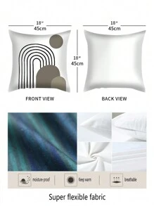 4pcs Geometric Striped Pattern Polyester Plush Cushion Cover Set, Popular Hot Selling Pillowcase For Sofa