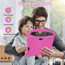 "7-Inch Children's Tablet With  Silicone Case & Whimsical Hanging Strap – The Perfect Blend Of Protection And Fun!" - Pink - View 3