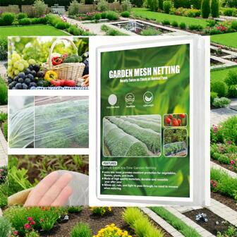 Filet d'insectes de jardin - Transparent, barrière ultra-fine contre les ravageurs des plantes et légumes, respectueuse des coccinelles, sans alimentation électrique nécessaire, filet de serre pour arbres fruitiers et buissons de baies, protection