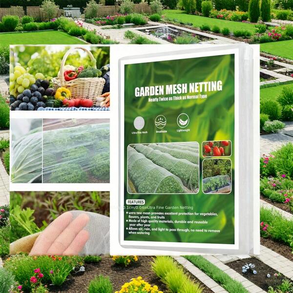 Garden Insect Net - Transparent, Ultra-Fine Plant And Vegetable Pest Barrier, Ladybug-Friendly, No Power Needed, Fruit Tree And Berry Bush Greenhouse Net Covers, Protection