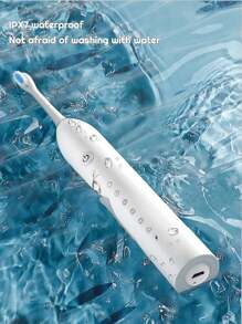 1pc Rechargeable Electric Toothbrush With 6 Modes & 4 Brush Heads
