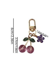 HAILIAN Accesorio de bolso de moda con colgante en forma de flor de cereza simple para señoras, colgante de llavero, regalo para mejores amigas, San Valentín