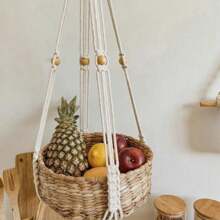 1pc/3pcs Macrame Plant Hanger, Indoor Hanging Planter Basket Holder With Wood Beads, Decorative Flower Pot Holder With Tassels, No Basket Room Decor Bedroom Decor Home Decor Wall Decor