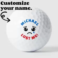 3 pièces Balles de golf personnalisées, balles de pratique en caoutchouc à double couche avec nom personnalisé, cadeau idéal pour les sports d'équipe, Noël, la Saint-Valentin, Pâques, la remise des diplômes