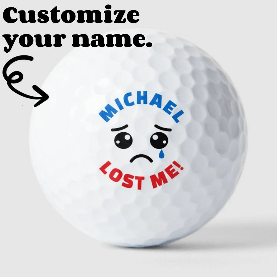 3 pièces Balles de golf personnalisées, balles de pratique en caoutchouc à double couche avec nom personnalisé, cadeau idéal pour les sports d'équipe, Noël, la Saint-Valentin, Pâques, la remise des diplômes