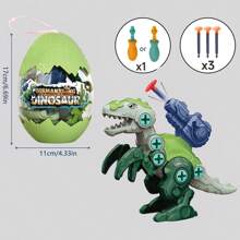 适合 3 岁以上儿童的恐龙玩具，可拆解的益智建筑套装，适合儿童的玩具，配有软子弹和钻头，适合 3 岁以上男孩和女孩的圣诞节生日礼物 - 彩色 - 查看 16