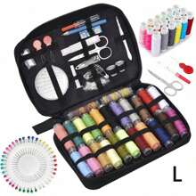 1 Set Kit de costura, Tallas L/XL/XXL, Suministros de costura de alta calidad para DIY, principiantes, adultos, emergencias, campamento de verano, viajes y hogar, con bolsa de almacenamiento (color aleatorio)