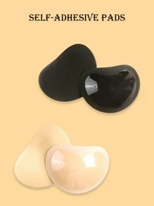 1 Par de almohadillas adhesivas con elevación de pecho de silicona, relleno impermeable para sostenes, trajes de baño, bikinis y vestidos de mujeres
