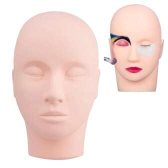 1 Fake Head Mannequin Head Practice Makeup Model Rubber Eye Face Grafting False Eyelashes Makeup Practice Head