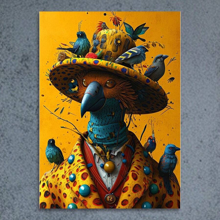 Birdman Anime Canvas Poster Print, Wall Art For Living Room, Bedroom, Kitchen, Bar - Home Decor Gift And Decoration - Đen và trắng - Xem 1