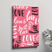 1 Pc Framed Canvas Decor Valentines Day Wall Art Happy Valentines Day Wall Decor Love Wall Decor For Valentines Day Decor Couple Gifts For Living Room Bedroom