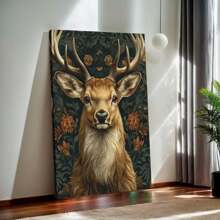 Framed Stunning Deer With Large Antlers Canvas Art - Wooden Framed, Perfect For Home Decor & Gifts, Ready To Hang In Living Room, Bathroom, Or Kitchen Deer Home Decor, Perfect For Room Decor