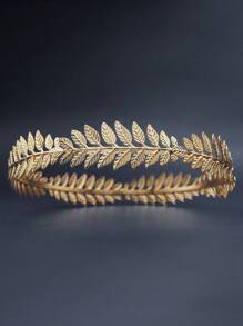 1 件皇冠花环罗马皇帝皇冠金叶头饰化妆舞会配饰凯撒头饰