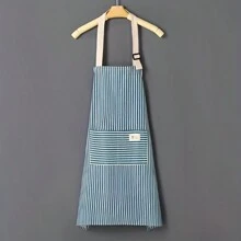 1pc Linen Apron, Suitable For Restaurant, Cafe Waiters, Home Kitchen, Universal Protective Apron - Household And Commercial Kitchen Cleaning Supplies - Multicolor - View 9