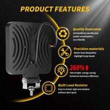 4pcs LED Work Lights For Truck Tractor 4 Inch Square LED Pod Lights Off-Road Light Bar For Car Boat ATV UTV RV