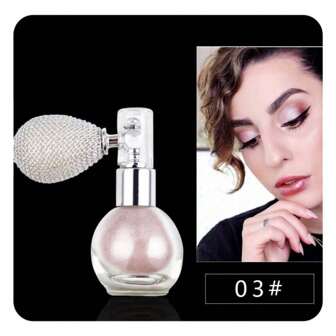 闪亮身体高光粉喷雾，高光泽闪粉，天然 3D 轮廓腮红粉，唇部、眼睛、头发、面部和身体的亮丽妆容