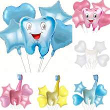 New Smiling Tooth Toothbrush Shaped Foil Balloon, Suitable For Birthday Party Theme Decoration