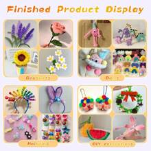 300 件粉色系列管道清洁器 - 艺术与工艺品雪尼尔扭线棒，具有独特的颜色搭配，适用于学校 DIY、母亲节工艺品和创意项目 - 充满活力、灵活且易于弯曲