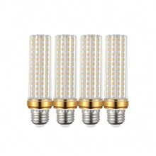 E26 LED 玉米灯泡，24w-冷白色 6000k，AC110-220V，无闪烁，不可调光，适用于家庭照明 - 4 件装 - 白色 - 查看 9