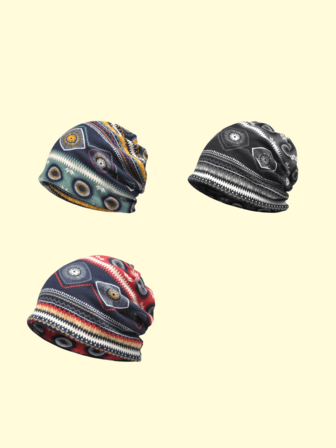 1 pieza Sombrero turbante 2025 nuevo para mujeres y hombres, gorro de punto casual, gorro delgado, gorra de protección contra el frío para exteriores