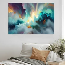 1pc Framed Canvas Poster, Abstract Art Wall Art Canvas Paintings, Ideal Gift For Bedroom Living Room Corridor, Wall Art, Wall Decor, Winter Decor, Room Decoration. This Product Does Not Have Any Concave Or Convex Parts, Please Purchase With Caution