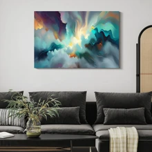 1pc Framed Canvas Poster, Abstract Art Wall Art Canvas Paintings, Ideal Gift For Bedroom Living Room Corridor, Wall Art, Wall Decor, Winter Decor, Room Decoration. This Product Does Not Have Any Concave Or Convex Parts, Please Purchase With Caution
