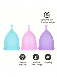 1pc Silicone Menstrual Cup, Anti-Leakage Women Period Care Cup, Reusable Alternative To Sanitary Pads