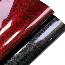 1 pieza Pegatina de vinilo rojo láser para coche, fácil de cortar y aplicar, decoración de coche, película de envoltura de fibra de carbono de colores múltiples disponible - Unitalla - Ver 9