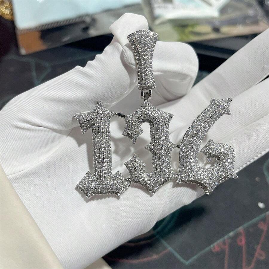 Personalized Men's Alphabet Necklace With Mini Baguette Bread Pendant On Rope Chain Silver Stylish, Vintage, Simple, Unisex, Casual Custom, Personalized, Unique Ideal Gifts For Him, Grandparents For Anniversaries, For Birthdays, For Daily Wear, For Weddings, For Graduation, For Prom, For Party, School Supplies, For Teenagers, Junior High School Students, Middle School Students, High School Senior High School Students, College Students, University Students, Freshman, Sophomore, Underclassmen - Silver - View 1