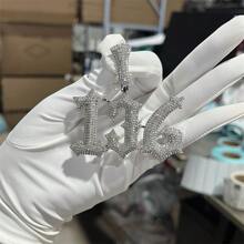 Personalized Men's Alphabet Necklace With Mini Baguette Bread Pendant On Rope Chain Silver Stylish, Vintage, Simple, Unisex, Casual Custom, Personalized, Unique Ideal Gifts For Him, Grandparents For Anniversaries, For Birthdays, For Daily Wear, For Weddings, For Graduation, For Prom, For Party, School Supplies, For Teenagers, Junior High School Students, Middle School Students, High School Senior High School Students, College Students, University Students, Freshman, Sophomore, Underclassmen - Silver - View 3