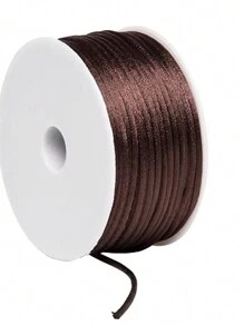 Silk Thread Satin Cord 1mm - 5 Meters Various Colors - Rust Brown - View 2
