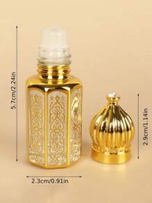 Bottiglia di fragranza in vetro pregiato con rilievo da 6ml, ideale per oli essenziali, profumi, creme, travaso, viaggi, feste, vacanze e regali per compleanni/San Valentino