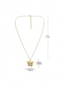 1/5Pcs Personalized Customized Butterfly Pendant Necklace, Love Star Pink Diamond Necklace, Customized Photos, Metal Material, Heart Shaped Album Box Design And Love Star Opening And Closing Design Versatile, Unique, Exquisite And Simple, School Supplies, For Teacher, For Boys And Girls, For Teenagers, Junior High School Students, Middle School Students, High School Senior High School Students, College Students, University Students, Freshman, Sophomore, Underclassmen