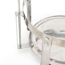 7.5L Stainless Steel Round Chafing Dish Buffet Chafer Food Warmer Container +Lid - Silver - View 10