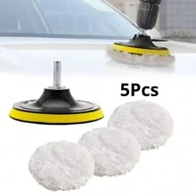 Kit de Polimento, Disco Almofada de Polimento de Carro, Esponja para Enceramento, Roda de Lã, Cuidados com a Pintura do Automóvel, Disco Encerador, Almofadas, Acessório de Carro - Tamanho Único - Visão 8