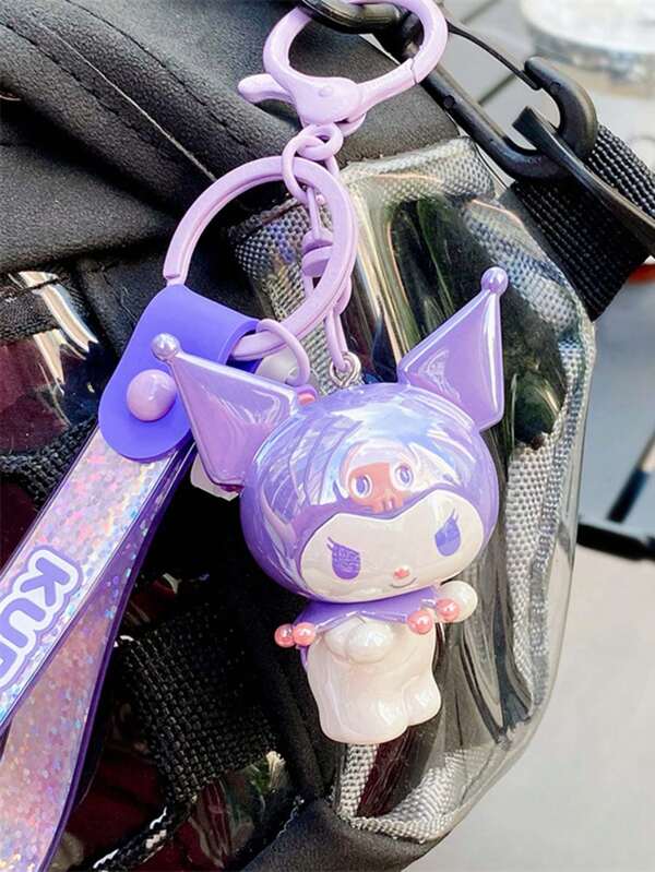 Sanrio 1pc Sanrio Easter Luxury PVC Fashion Iridescent Keychain, Cute Cartoon Character Bag Accessories