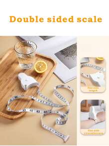 1 /3 PCS Personalized Text Custom LOGO Tape Measurement Tape Leather Ruler, Three Circumference Soft Ruler Fitness Ruler Measurement Waist And Leg Circumference, Caring Gift For Mom And Dad For Body Crafting Weight Loss Measurement, Retractable 60 Inches 1.5 Meter, Small Button Reversible Tape Measure For Body Crafting Measurement Tape, Gift For Friends, Elders, Valentine's Day Customized Gift, Mother's Day Gift Back To School,Back To School,School Supplies - Multicolor - View 6