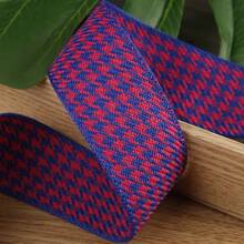 Toile écossaise coréenne en lin à carreaux pour accessoires capillaires DIY, ruban de lin à carreaux bicolores