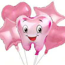 New Smiling Tooth Toothbrush Shaped Foil Balloon, Suitable For Birthday Party Theme Decoration