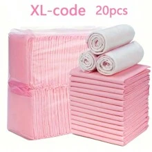 Almohadillas absorbentes desechables rosas para entrenamiento de mascotas, extra gruesas, 100 piezas, impermeables, de material tejido, de secado rápido, reutilizables, para entrenamiento en casa y viajes, material absorbente de desechos de mascotas.