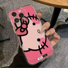 Sanrio Sanrio Cute Big Face Cat Cartoon Phone Case Compatible With Iphone 16, 16 Pro, 16 Pro Max, 16 Plus, Pink Bow Super Thin Full Coverage Phone Protective Case