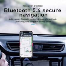 One Piece Car Bluetooth 5.4 FM Transmitter Hands Free Calling Mini USB Power Supply Car Kit Car Stereo Wireless Audio Adapter Receiver For FM Radio - Multicolor - View 2