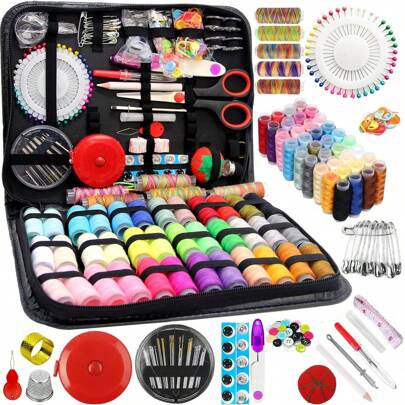 1 Set Sewing Kit, Size S, Needle And Thread Set For Small Repairs, Basic Mini Travel Sewing Kit For Emergency Fixes (Random Colors And Styles For All Products)