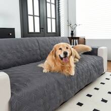 1pc Solid Checkered Anti-Slip Washable Thin Pet Sofa Cushion/Cover, Suitable For Small/Medium/Large Cats & Dogs, Applicable For Pet Sofa In All Seasons, Furniture Protector