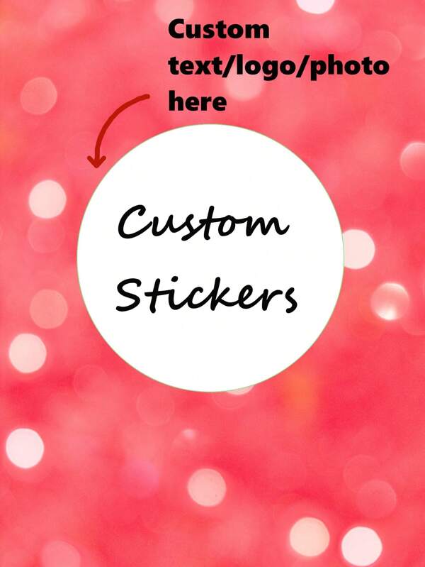 24pcs-1000pcs 1.18in/1.57in/1.97in/2.36in/2.75in/3.15in Custom Circle/Square/Heart Shaped Stickers,Sticker Sheets, Logo Stickers,Branded Stickers, Personalised Stickers,For Men Women Girl For Valentine's Day