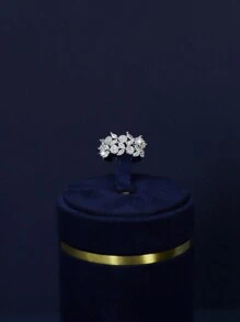 Set de 5 bijuterii de mireasă în stil regal de lux, include colier, brățară, cercei, inel, lucrat manual cu design de ciucuri cu frunze stratificate și zirconiu cubic, potrivit pentru purtare zilnică și nuntă, cadou de aniversare a nunții (ambalaj în cutie cadou) inclus